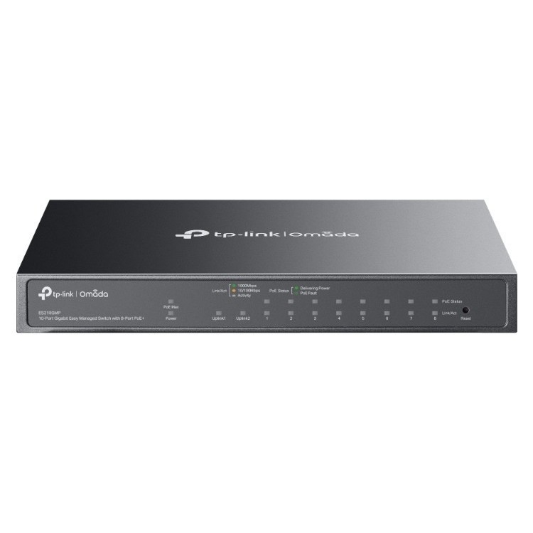 Przełącznik ES210GMP Omada 10-Port Gigabit Easy Managed Switch with 8-Port PoE+