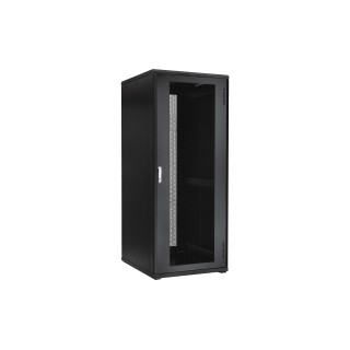 Szafa CobiCabling 19" 42U 800x800mm, drzwi przednie przeszklone, drzwi tylne dwuskrzydłowe perforowane 80%, panel wentylacyjny 4 wentylatorowy z kablem zasilającym, kółka - 2 z blokadą, stopki, kpl. l