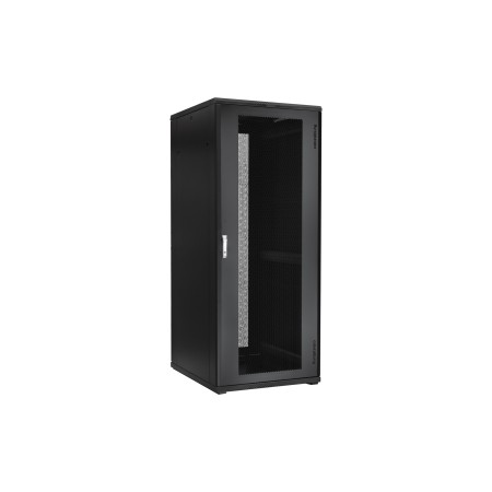 Szafa CobiCabling 19" 42U 800x800mm, drzwi przednie przeszklone, drzwi tylne dwuskrzydłowe perforowane 80%, panel wentylacyjny 4 wentylatorowy z kablem zasilającym, kółka - 2 z blokadą, stopki, kpl. l