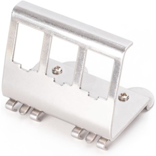 Adapter z mocowaniem na szynę DIN do modułów keystone 3xRJ45