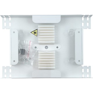 Kaseta światłowodowa CobiCabling dla 24 włókien, biała