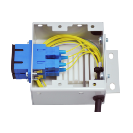 Przełącznica, DIN mini 2 porty SC duplex  (montaż szyna TH-DIN lub naścienny - zaznaczyć przy zamówieniu)