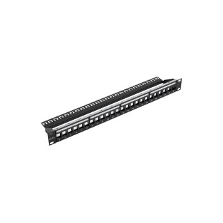 Patch Panel CobiCabling 19" 24xRJ45 1U niewyposażony, czarny