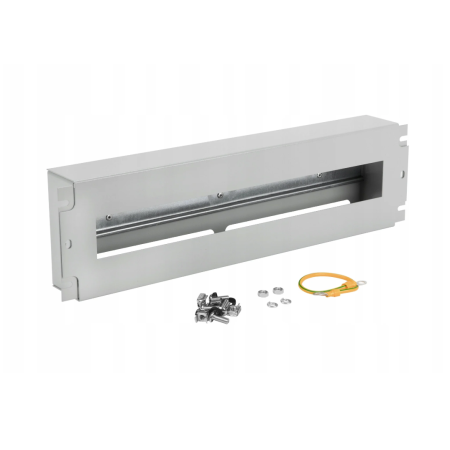 Panel dystrybucji napięć 3U z dwoma listwami DIN