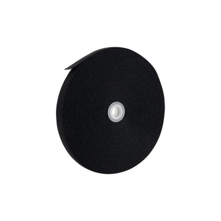 Taśma rzepowa dwustronna 20mm czarna (szpula 25m)