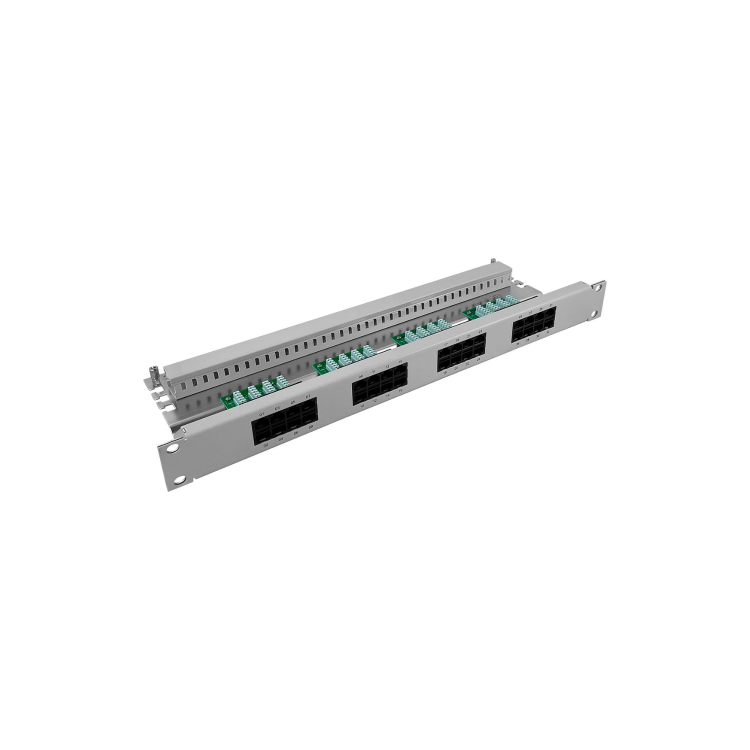 Patch panel telefoniczny 19" kat. 3 UTP 32xRJ45 1U szary Patch panel telefoniczny 19" kat. 3 UTP 32xRJ45 1U szary