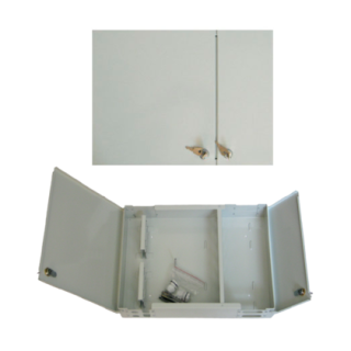 Naścienny box światłowodowy D (duży), 418x316x85mm, RAL 7035