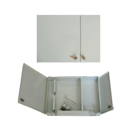 Naścienny box światłowodowy D (duży), 418x316x85mm, RAL 7035