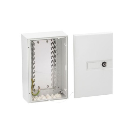 Box zewnętrzny KS100 podtynkowy IP54 z zamkiem na 100 par, gniezdnik