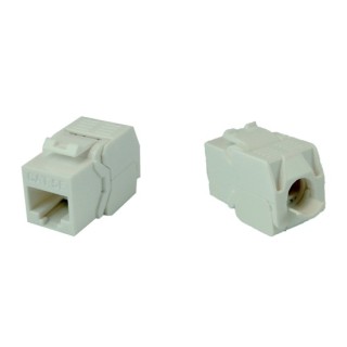 Moduł teleinformatyczny RJ45 typu keystone, beznarzędziowy, nieekranowany kat.5e biały