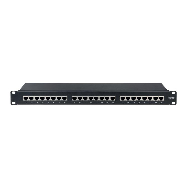 Patchpanel 1U kat.5e 24-portowy ekranowany