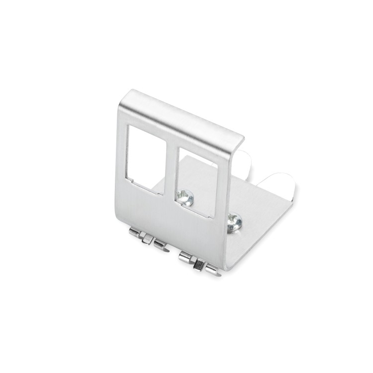 Adapter z mocowaniem na szynę DIN do modułów keystone 2xRJ45