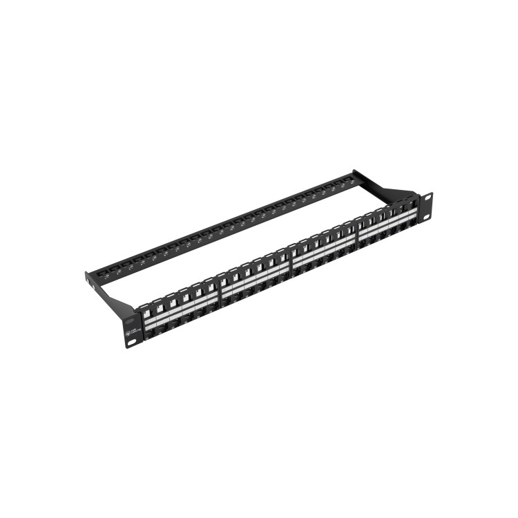 Patch Panel CobiCabling 19" 48xRJ45 1U niewyposażony, czarny