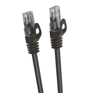 Patchcord CobiCabling RJ45-RJ45 kat. 5e U/UTP PVC 0,25m czarny