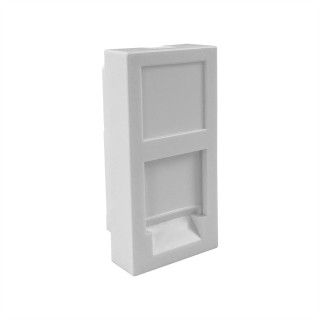 Adapter prosty CobiCabling 22,5x45mm 1xRJ45 keystone, kolor biały RAL 9010