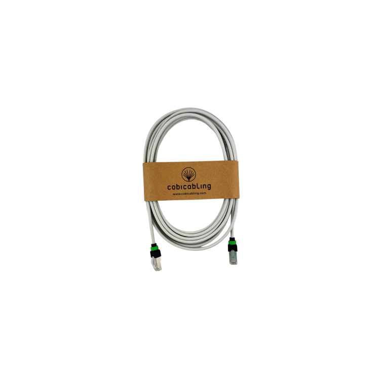 Patchcord CobiCabling Slim RJ45-RJ45 kat. 6A S/FTP LSOH 0,5m szary