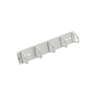 Organizer poziomy kabli CobiCabling 19" 2U, plastikowe uchwyty, RAL 7035 szary