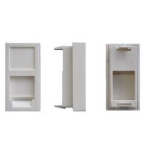 Adapter 1xRJ45 keystone 22,5x45mm biały