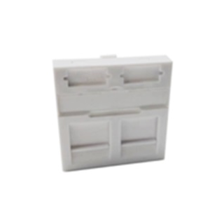 Adapter 2xRJ45 keystone 45x45mm biały