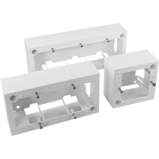 Puszka natynkowa, Mosaic 45x90, 4-modułowa, biała, gł. 40mm