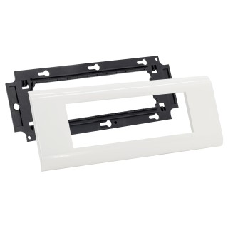 Ramka 6-modułowa, biała + support - 45x135 mm