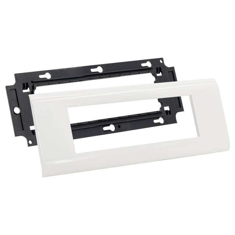 Ramka 6-modułowa, biała + support - 45x135 mm