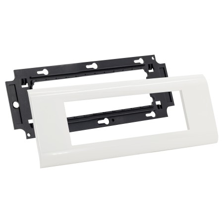 Ramka 6-modułowa, biała + support - 45x135 mm