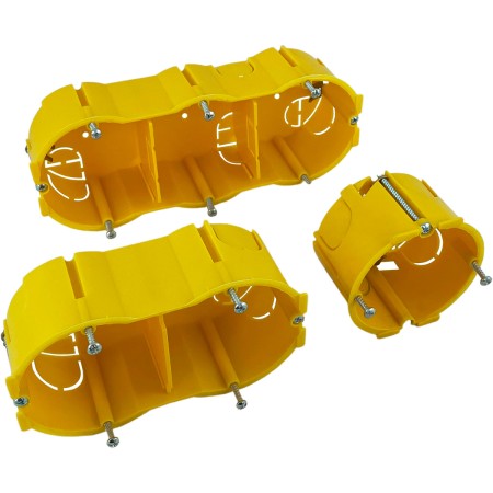 Puszka podtynkowa, Mosaic 45x45, 2-modułowa, biała, gł. 40mm