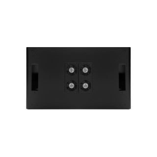 Szafa dystrybucyjna CobiCabling Vertical 19" 27U 600x600mm, drzwi przednie przeszklone, drzwi tylne pełne, panel wentylacyjny 2-wentylatorowy , kółka, stopki,  czarna RAL 9004