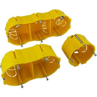 Puszka podtynkowa, Mosaic 45x90, 4-modułowa, biała, gł. 40mm