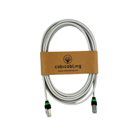 Patchcord CobiCabling Slim RJ45-RJ45 kat. 6A S/FTP LSOH 0,5m szary